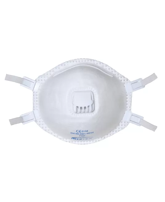 Masti de protectie FFP3 Dust Mist Fume cu valva, 10 buc [P301] Alb