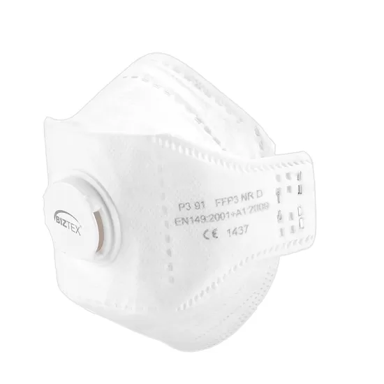Masca de protectie respiratorie FFP3 cu supapa, pliabila [P391] Alb