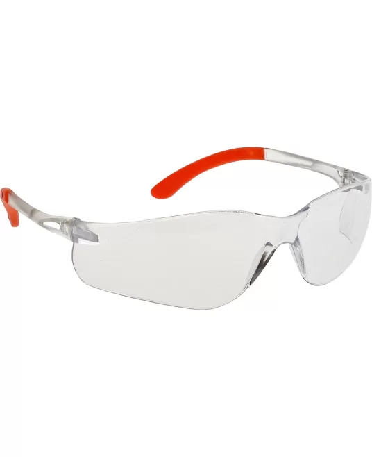 Ochelari de protectie EN166, protectie laterala, usori, snur inclus, 24gr [PW38] Transparent si Portocaliu
