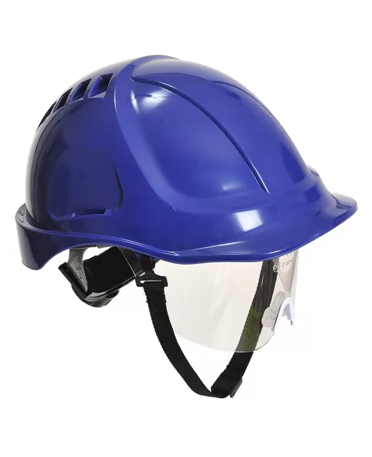 Casca de protectie cu vizor, Albastru Casca de protectie cu vizor, Albastru