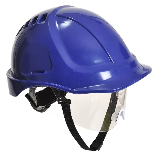 Casca de protectie cu vizor, Albastru Casca de protectie cu vizor, Albastru