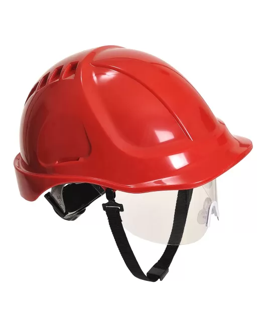 Casca de protectie cu vizor, Rosu Casca de protectie cu vizor, Rosu