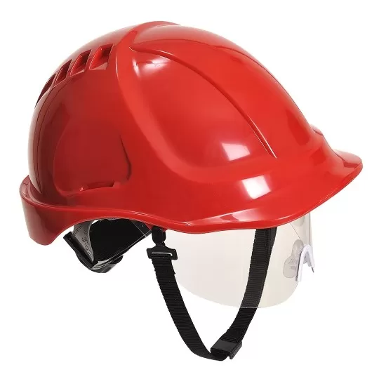 Casca de protectie cu vizor, Rosu Casca de protectie cu vizor, Rosu