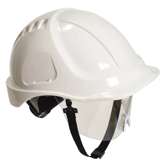 Casca de protectie cu vizor, Alb Casca de protectie cu vizor, Alb