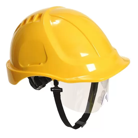Casca de protectie cu vizor, Galben Casca de protectie cu vizor, Galben