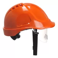 Casca de protectie cu vizor si rotita reglare, Portocaliu Casca de protectie cu vizor si rotita reglare, Portocaliu