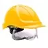 Casca de protectie cu vizor si rotita reglare, Galben