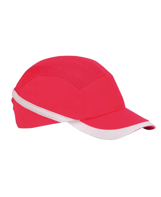Sapca de protecție ventilata, cu calota interioară ABS si plasa -Rosu