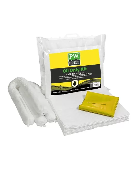 Set Absorbtie Doar Ulei 20 l, 6 buc, Alb