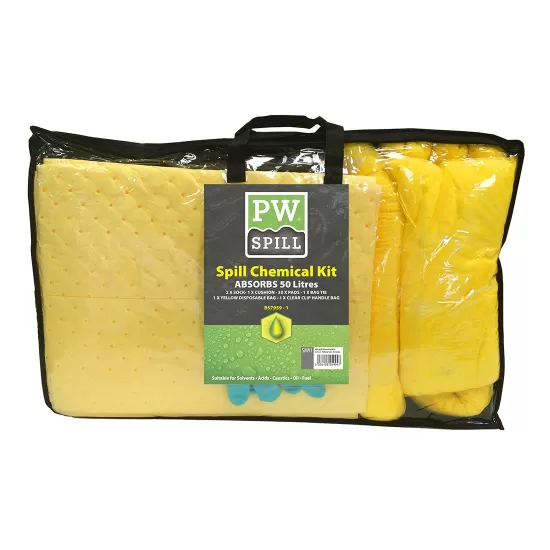 Kit de absorbtie substante chimice PW 50l, 3 buc, Galben Kit de absorbtie substante chimice PW 50l, 3 buc, Galben