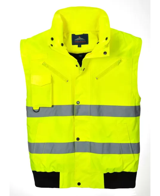 Jacheta vatuita reflectorizanta, 3 in 1, inalta vizibilitate, [C467] Portocaliu