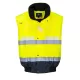 Jacheta de protectie reflectorizanta vatuita, 3 in 1, fosforescenta [G465] Galben si bleumarin