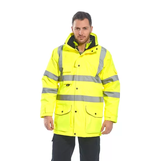 Jacheta vatuita reflectorizanta, 7 in 1, inalta vizibilitate, galbena, Galben Jacheta vatuita reflectorizanta, 7 in 1, inalta vizibilitate, galbena, Galben