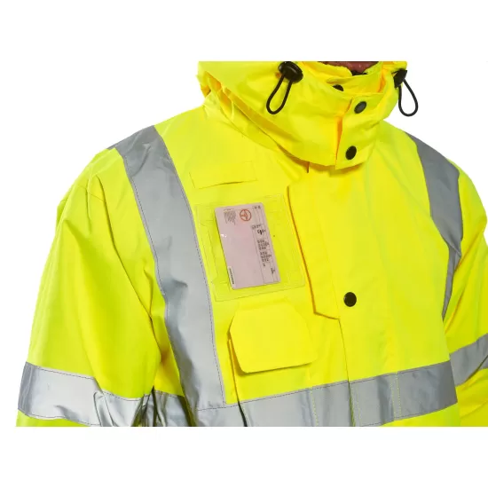 Jacheta vatuita reflectorizanta, 7 in 1, inalta vizibilitate, galbena, Galben Jacheta vatuita reflectorizanta, 7 in 1, inalta vizibilitate, galbena, Galben