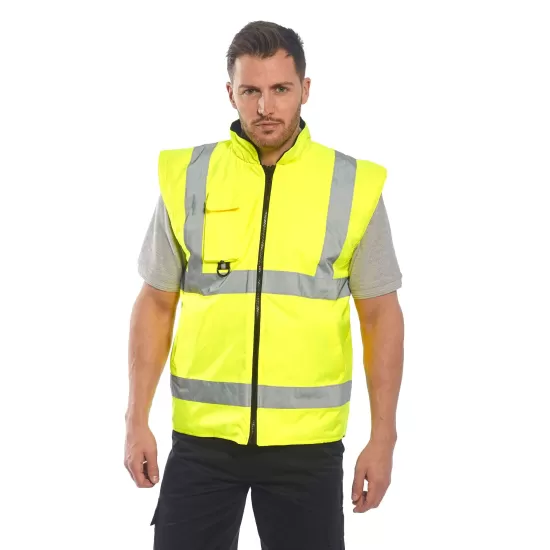 Jacheta vatuita reflectorizanta, 7 in 1, inalta vizibilitate, galbena, Galben Jacheta vatuita reflectorizanta, 7 in 1, inalta vizibilitate, galbena, Galben