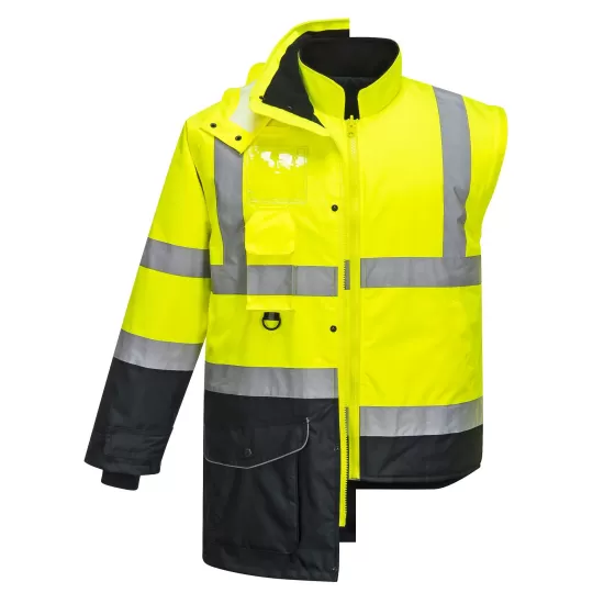 Jacheta HiVis 7 in 1 Portwest, galben bleumarin Jacheta HiVis 7 in 1 Portwest, galben bleumarin
