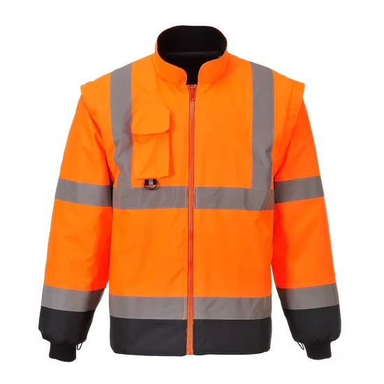 Jacheta HiVis 7 in 1 Portwest, portocaliu bleumarin Jacheta HiVis 7 in 1 Portwest, portocaliu bleumarin