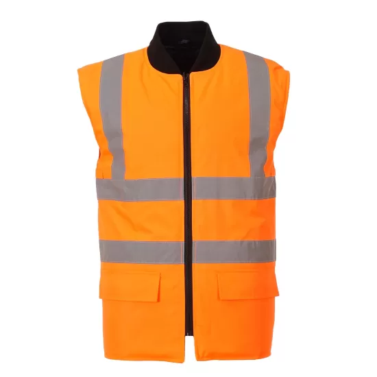 Jacheta vatuita reflectorizanta, 5 in 1, inalta vizibilitate, Portocaliu Jacheta vatuita reflectorizanta, 5 in 1, inalta vizibilitate, Portocaliu