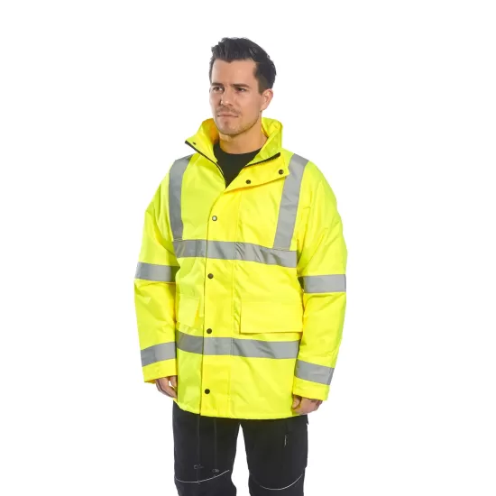 Jacheta vatuita reflectorizanta, 5 in 1, inalta vizibilitate, Galben Jacheta vatuita reflectorizanta, 5 in 1, inalta vizibilitate, Galben