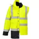 Jacheta vatuita reflectorizanta, 4 in 1, inalta vizibilitate, impermeabila, Galben si bleumarin Jacheta vatuita reflectorizanta, 4 in 1, inalta vizibilitate, impermeabila, Galben si bleumarin