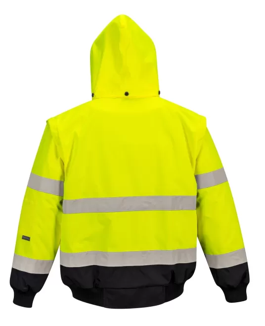 Jacheta 3 în 1 galben gri Hi-Vis reflectorizanta Jacheta 3 în 1 galben gri Hi-Vis reflectorizanta