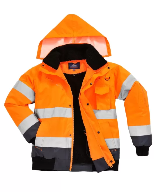 Jacheta 3 în 1 portocaliu bleumarin Hi-Vis reflectorizanta Jacheta 3 în 1 portocaliu bleumarin Hi-Vis reflectorizanta