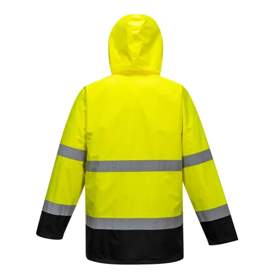 Jacheta reflectorizanta HiVis 3 in 1, impermeabila, polar detasabil, Galben si bleumarin Jacheta reflectorizanta HiVis 3 in 1, impermeabila, polar detasabil, Galben si bleumarin