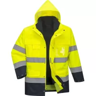 Jacheta reflectorizanta HiVis 3 in 1, fleece detasabil  Galben si bleumarin