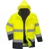 Jacheta reflectorizanta HiVis 3 in 1, fleece detasabil  Galben si bleumarin