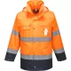 Jacheta reflectorizanta HiVis 3 in 1, impermeabila, polar detasabil, Portocaliu si bleumarin Jacheta reflectorizanta HiVis 3 in 1, impermeabila, polar detasabil, Portocaliu si bleumarin