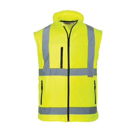 Jacheta softshell reflectorizanta, maneci detasabile,membrana tripla, Galben Jacheta softshell reflectorizanta, maneci detasabile,membrana tripla, Galben
