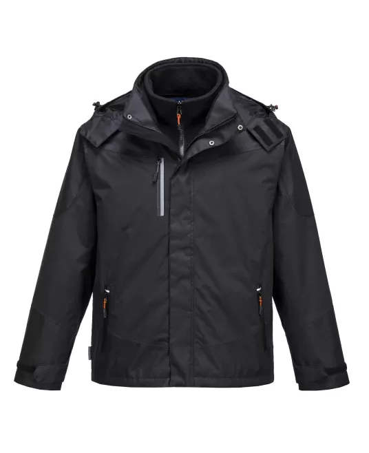 Jacheta premium 3 in 1, fleece detasabil negru