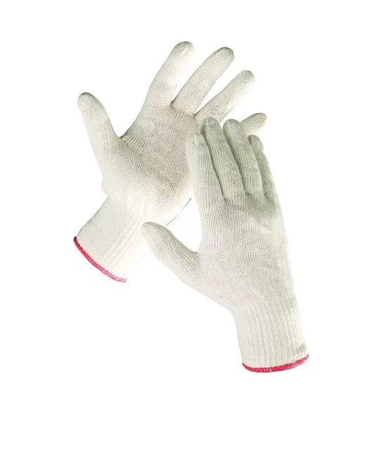 Manusi tricotate bumbac Alb