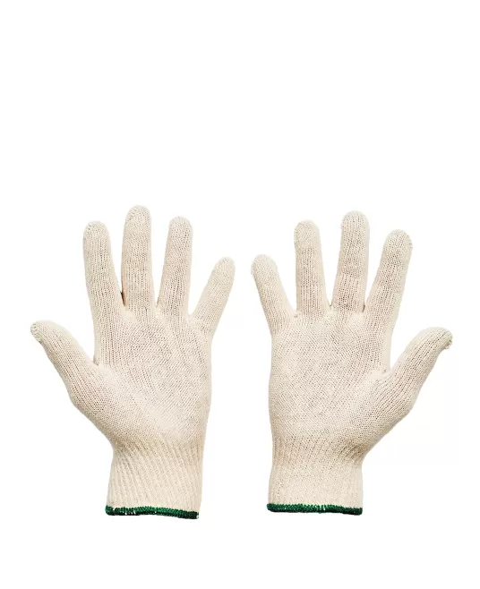 Manusi tricotate bumbac Alb