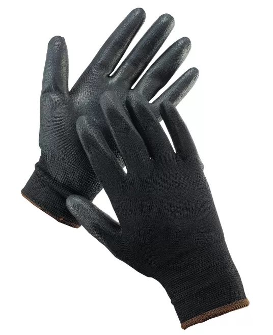 Manusi de precizie imersate in poliuretan, negru