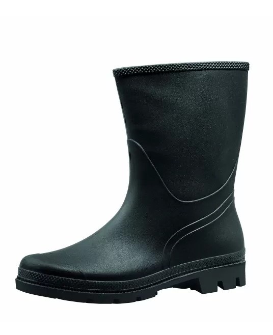 Cizme PVC scurte de lucru, fără bombeu, culoare neagră