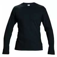 Tricou cu maneca lunga, bumbac, negru