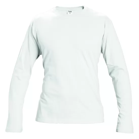Tricou cu maneca lunga, bumbac, alb Tricou cu maneca lunga, bumbac, alb