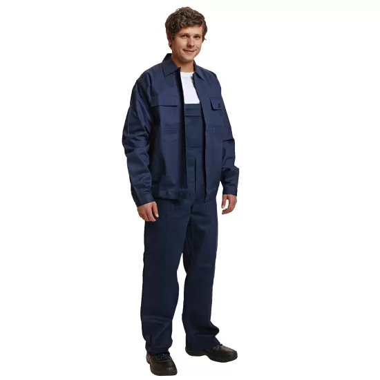 Costum de lucru (salopeta cu pieptar + jacheta), bumbac 240g/m2 Bleumarin Costum de lucru (salopeta cu pieptar + jacheta), bumbac 240g/m2 Bleumarin