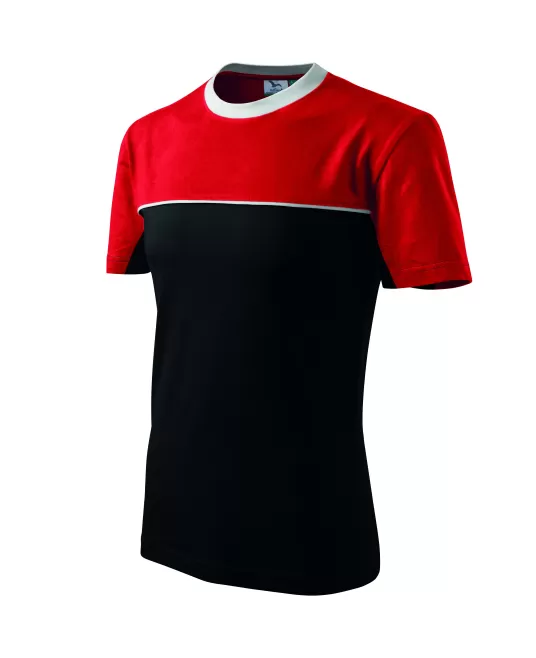 Tricou unisex Malfini Colormix 109, bumbac 200g/m2, Negru-Rosu Tricou unisex Malfini Colormix 109, bumbac 200g/m2, Negru-Rosu