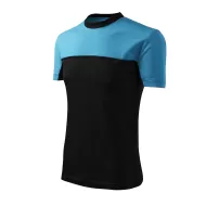 Tricou unisex Malfini Colormix 109, bumbac 200g/m2, Negru-Turcoaz
