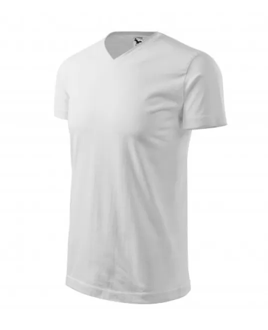 Heavy V-neck tricou maneca scurta unisex, Alb Heavy V-neck tricou maneca scurta unisex, Alb
