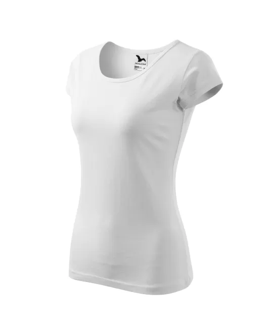 Tricou cambrat femei bumbac 150g/m2 Malfini Pure 122 Alb Tricou cambrat femei bumbac 150g/m2 Malfini Pure 122 Alb