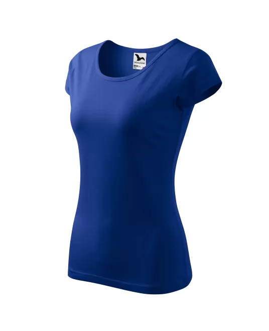 Tricou cambrat femei bumbac 150g/m2 Malfini Pure 122 Albastru regal
