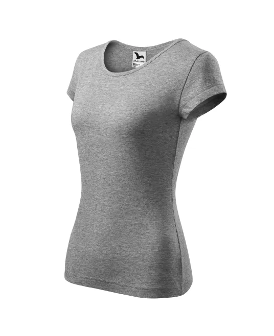 Tricou cambrat femei bumbac 150g/m2 Malfini Pure 122 Gri inchis