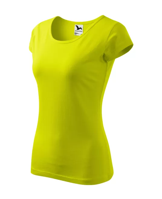 Tricou cambrat femei bumbac 150g/m2 Malfini Pure 122 Galben Lime