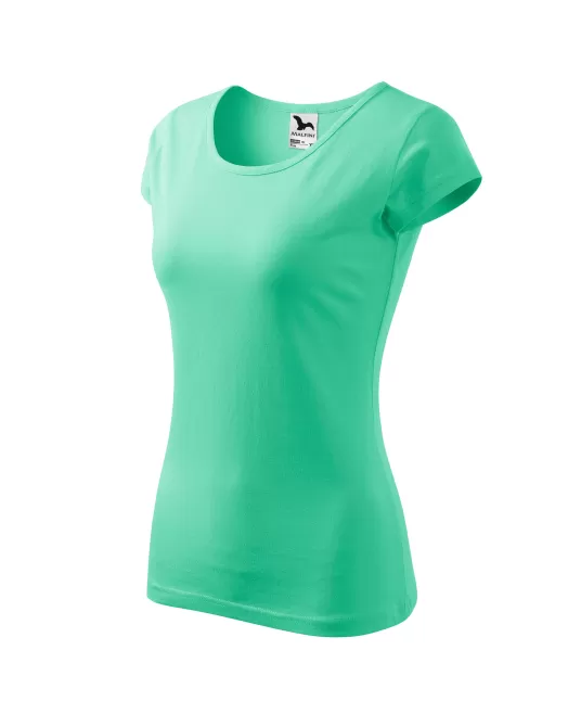Tricou cambrat femei bumbac 150g/m2 Malfini Pure 122 Verde menta