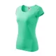 Tricou cambrat femei bumbac 150g/m2 Malfini Pure 122 Verde menta Tricou cambrat femei bumbac 150g/m2 Malfini Pure 122 Verde menta