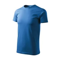Tricou premium bumbac 160g/m2 , finisaj cu silicon, Malfini Basic 129 Albastru azuriu