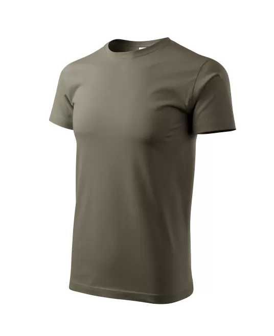 Tricou premium bumbac 160g/m2 , finisaj cu silicon, Malfini Basic 129 Army Tricou premium bumbac 160g/m2 , finisaj cu silicon, Malfini Basic 129 Army